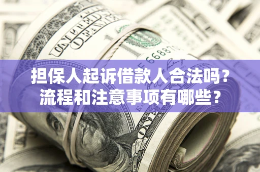 济南担保人起诉借款人合法吗？流程和注意事项有哪些？