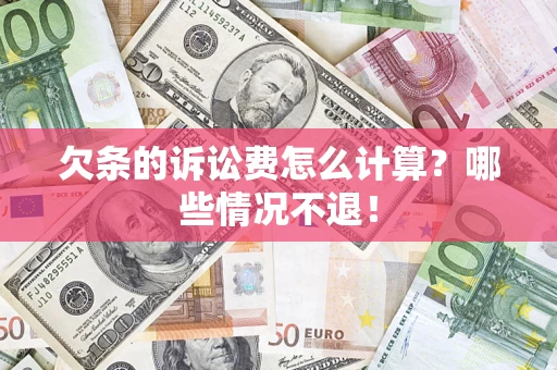 济南欠条的诉讼费怎么计算？哪些情况不退！
