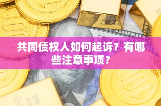 济南共同债权人如何起诉？有哪些注意事项？
